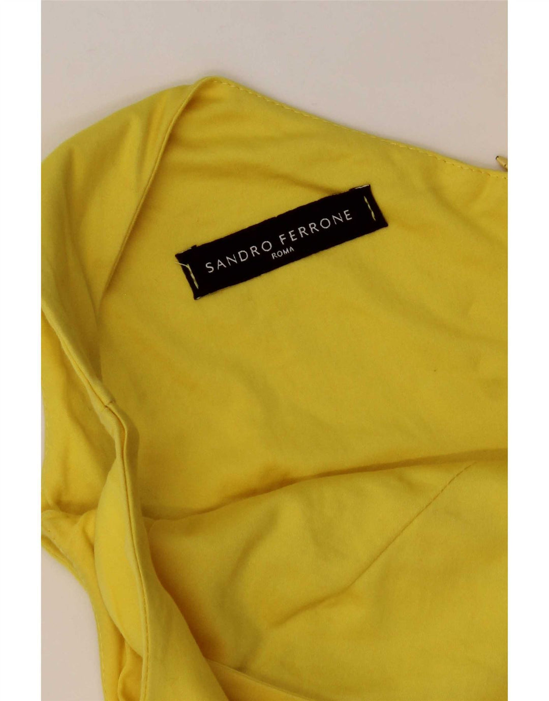 Sandro Ferrone Robe fourreau sans manches pour femme UK 8 Small Jaune