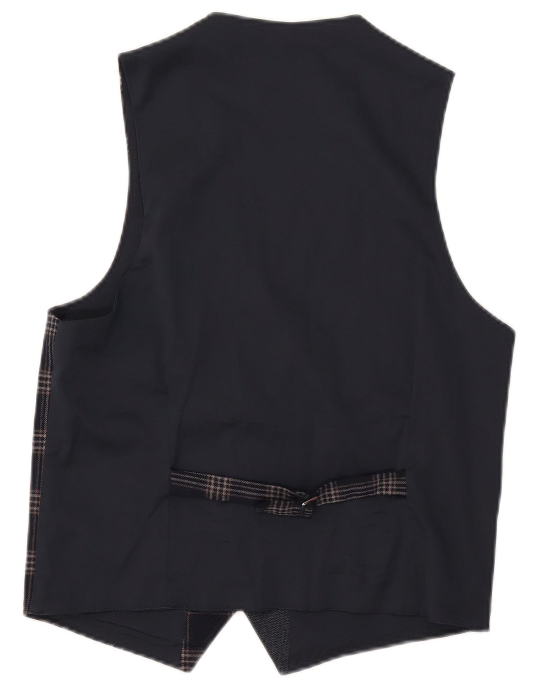 gilet homme vintage IT 46 Petit Bleu Marine Check Polyester