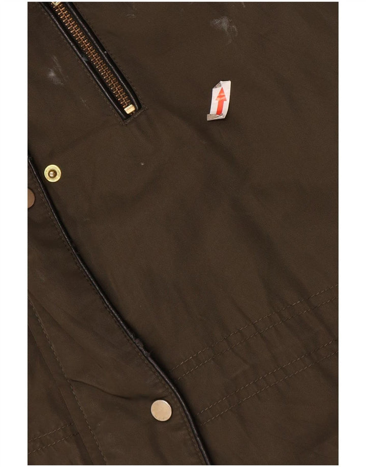 Oasis Parka à capuche pour femme UK 14 Medium Kaki Polyester