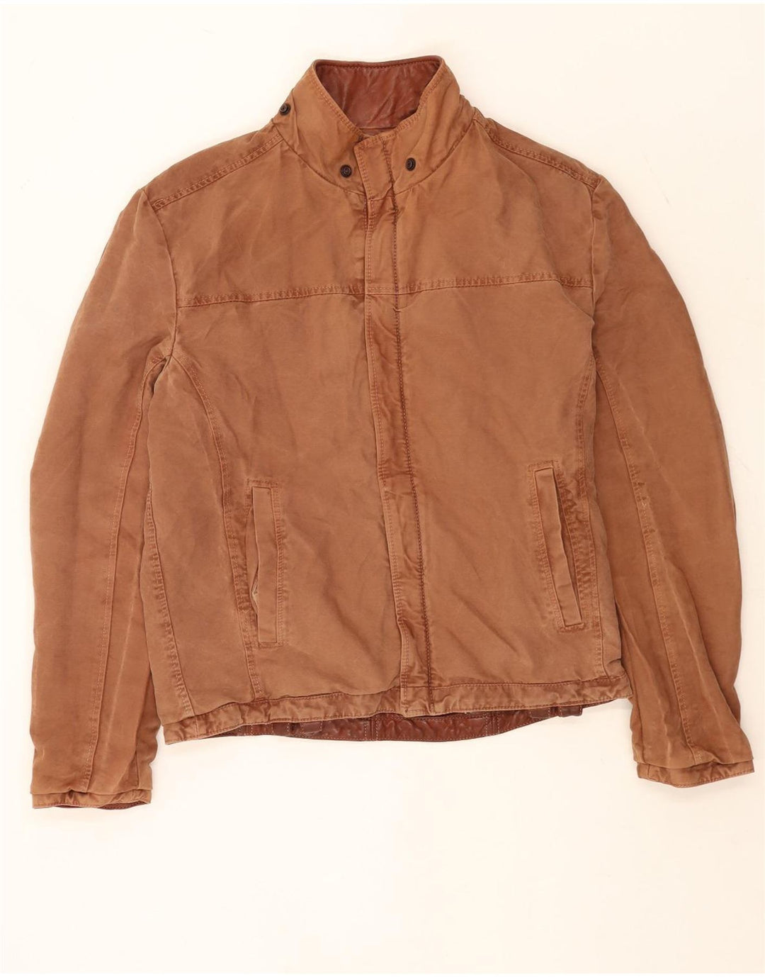 veste en cuir réversible vintage pour hommes UK 40 Large Brown