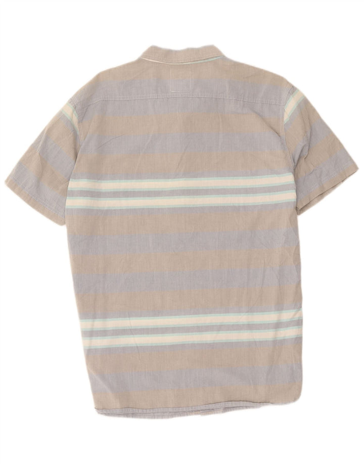 Levi's Chemise à Manches Courtes Homme XL Coton Rayé Gris
