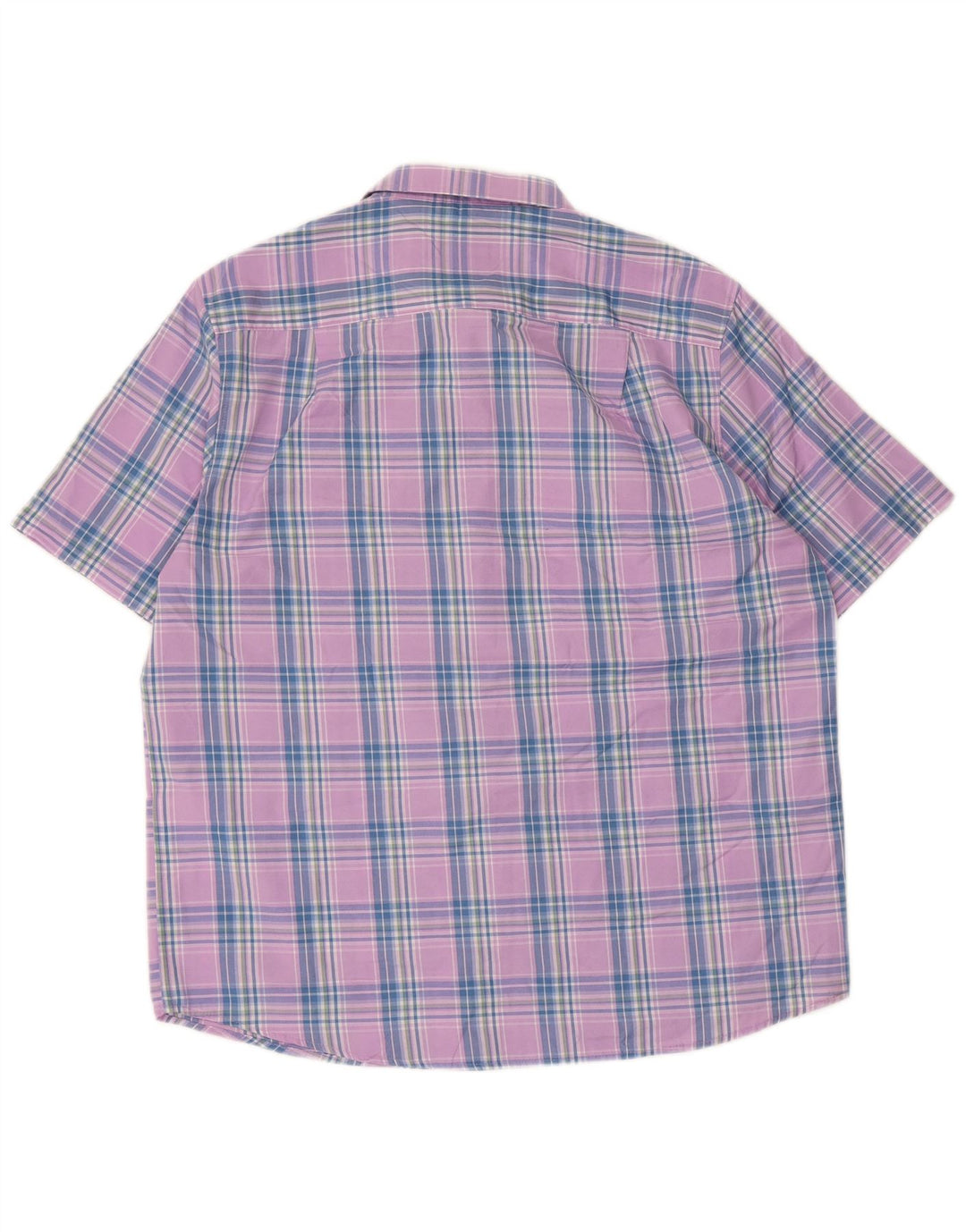 JAMES PRINGLE Chemise à manches courtes pour homme en polyester à grands carreaux violets