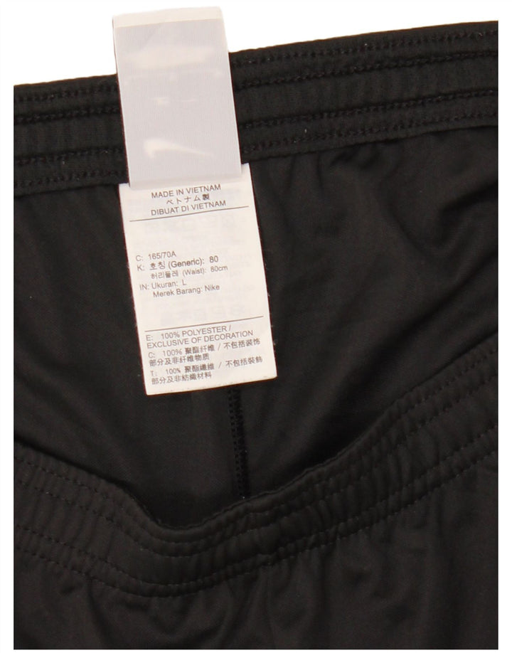Nike Short de sport pour femme UK 16 Large Noir Colorblock Polyester