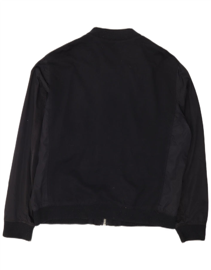 Zara Veste Bomber Homme UK 42 XL Bleu Marine Viscose