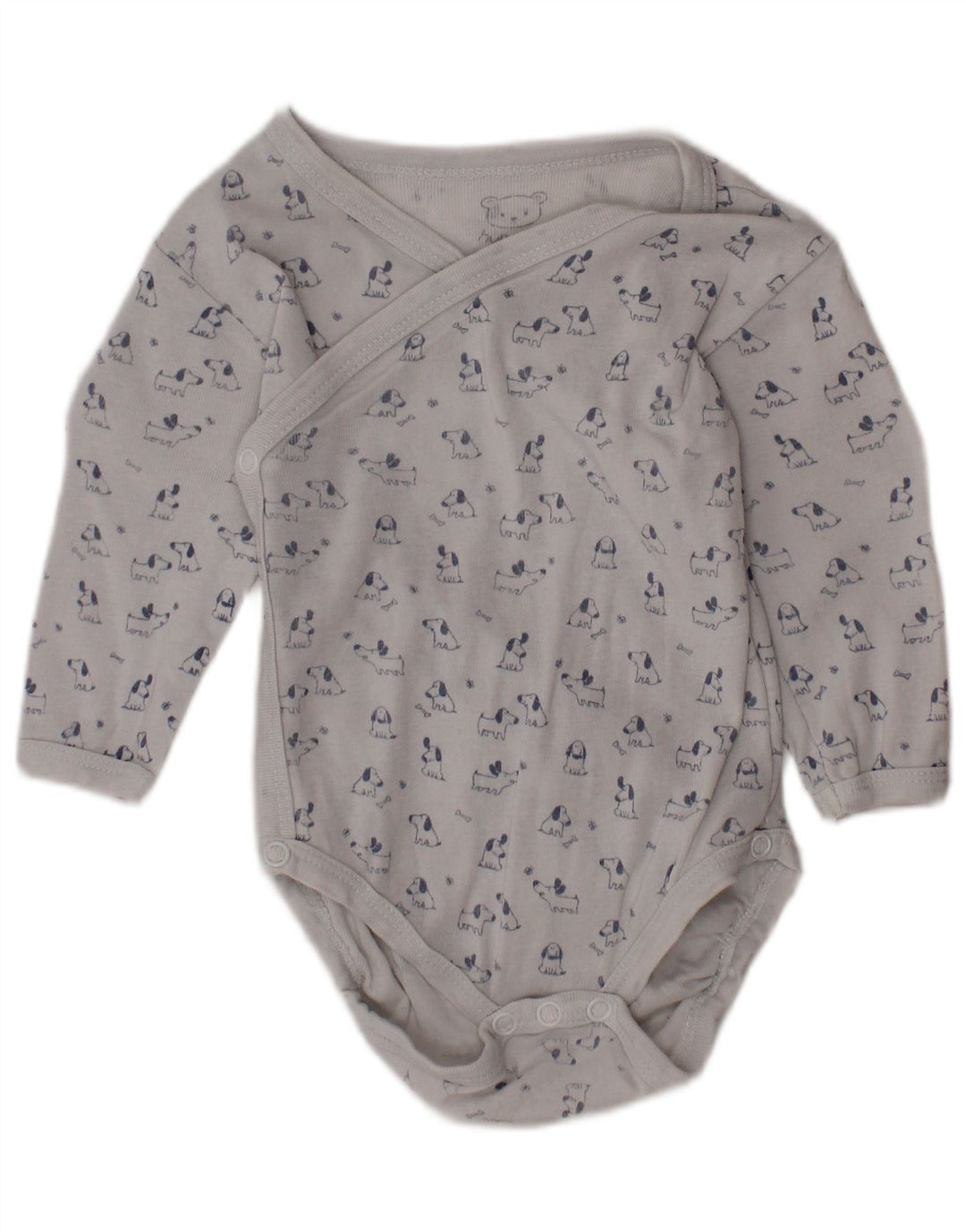 VINTAGE Body graphique bébé garçon 0-3 mois blanc