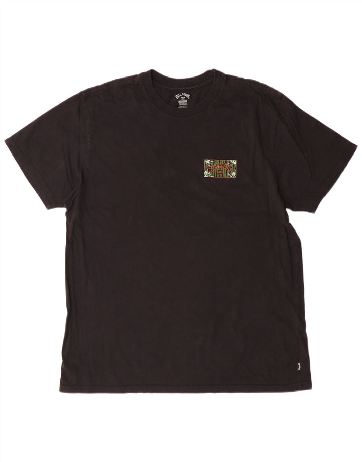 Billabong Mens Graphic T-Shirt Top Large Noir Coton