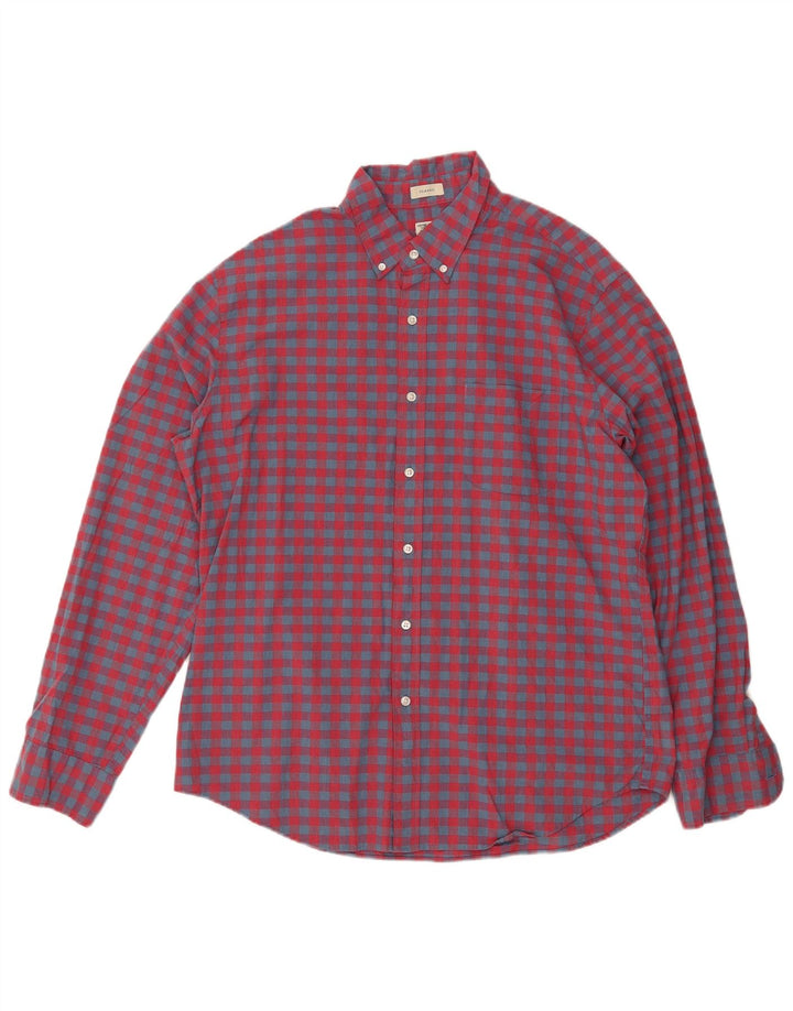 J. CREW Chemise classique pour homme en coton vichy rouge