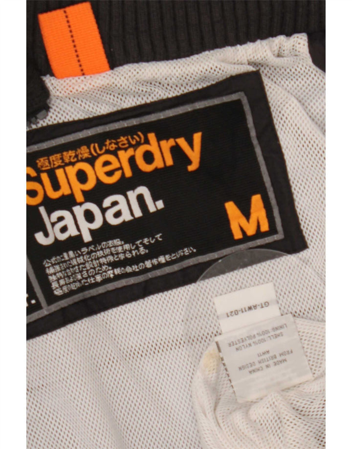 Superdry Veste de pluie graphique pour femme UK 12 Nylon noir moyen