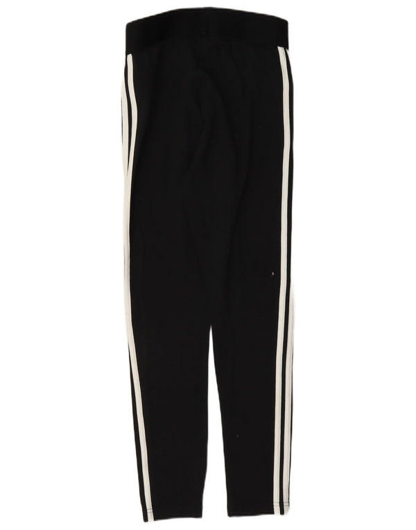 Adidas Womens Slim Fit Leggings UK 8/10 Small Black Cotton