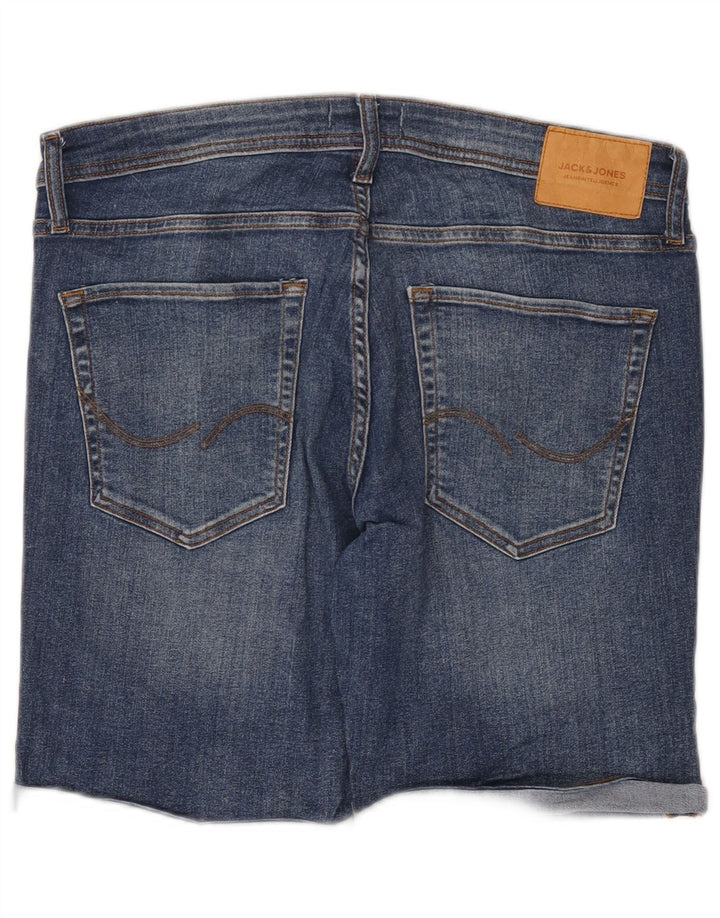 Jack & Jones Short en denim usé régulier pour hommes, grand W36, coton bleu