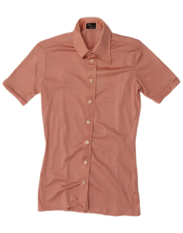 Chemise à manches courtes vintage pour hommes XS Rose