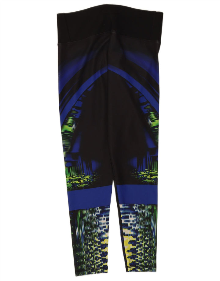 Adidas Climalite Abstract Pattern Leggings UK 8/10 Petit Noir