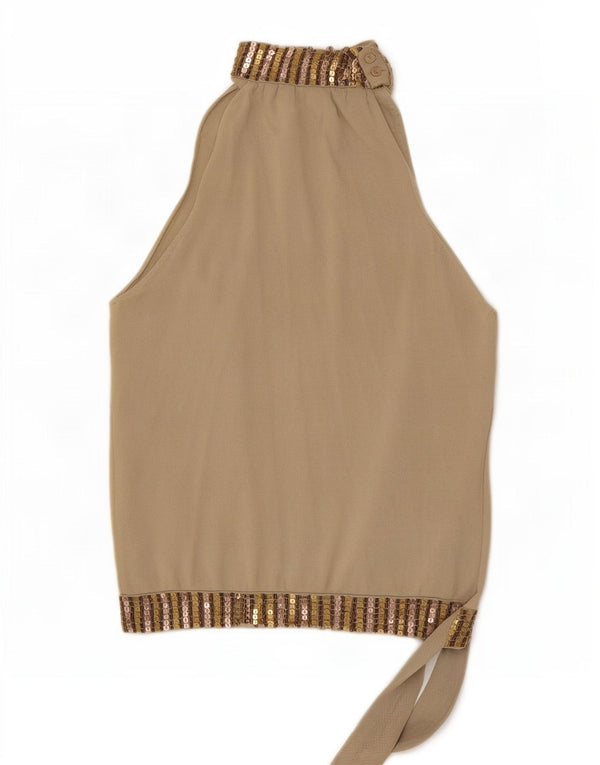 Zara Haut dos nu pour femme UK 12 Rayonne Gris Moyen