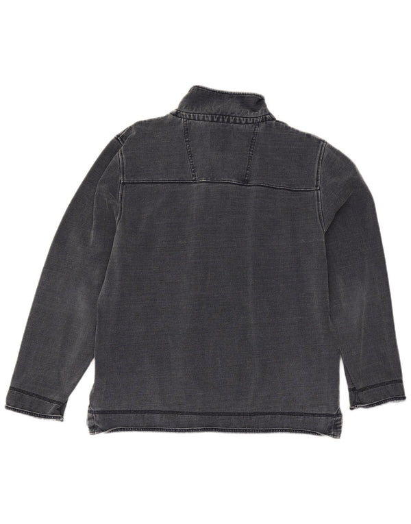 Crew Clothing Sweat-shirt col zippé pour homme XL en coton bleu marine