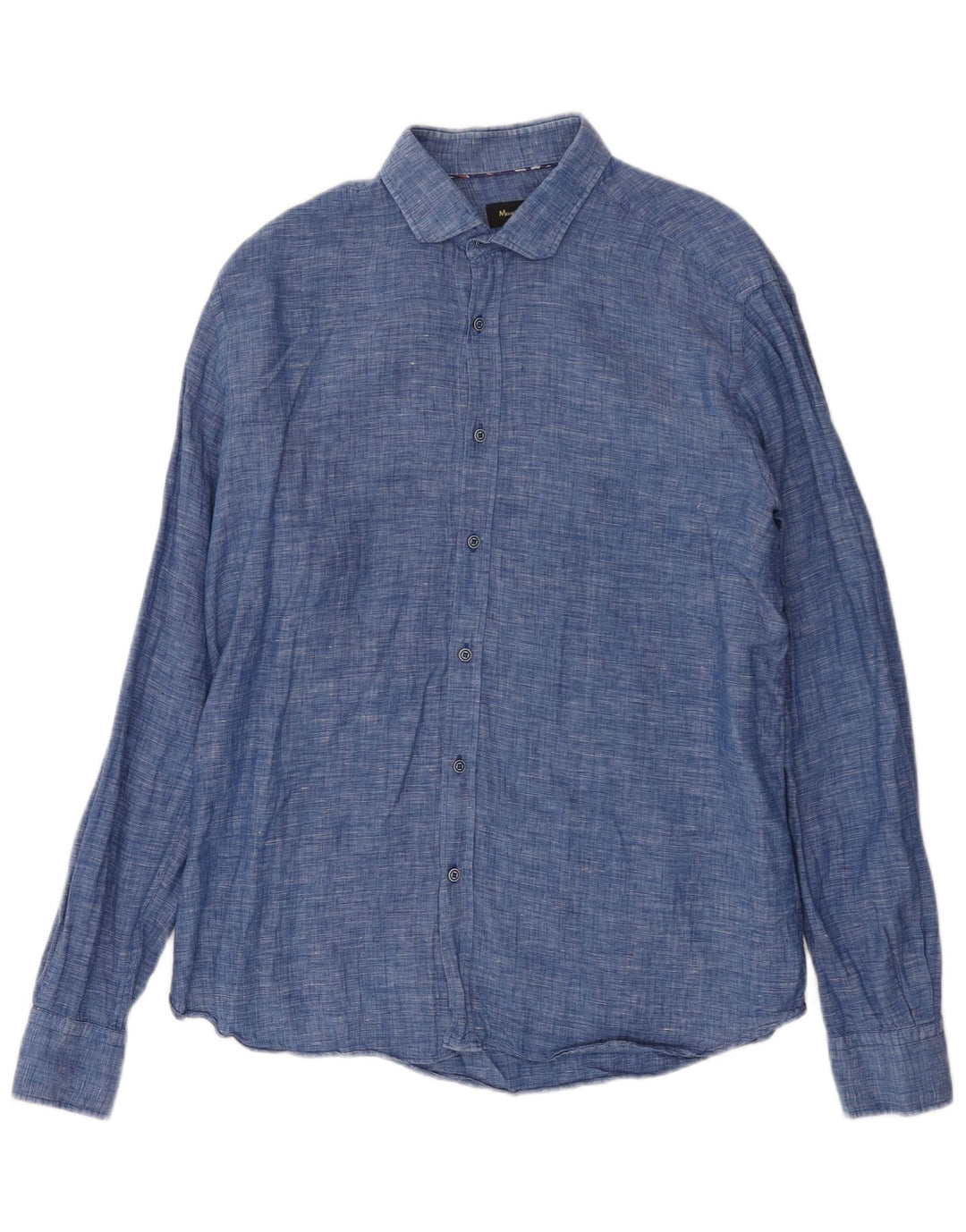 Massimo Dutti Chemise Homme XL Bleu Lin