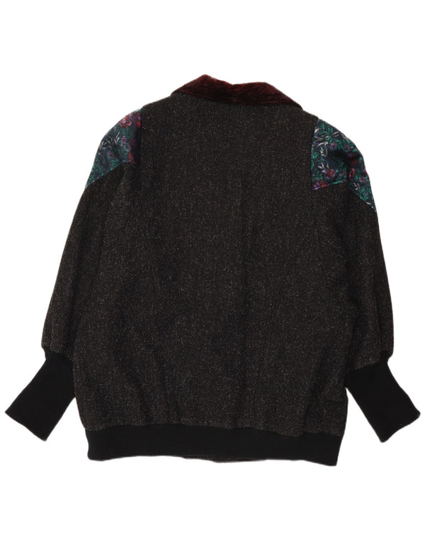 Maggie Lawrence Manteau coupe-vent pour femme US 18 2XL Laine florale grise