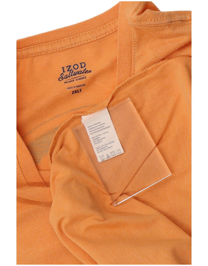 IZOD T-Shirt Graphique Eau Salée Homme 2XL Orange Coton