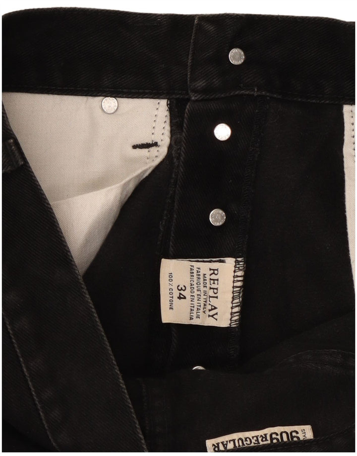 Replay Jean droit homme W34 L28 coton noir