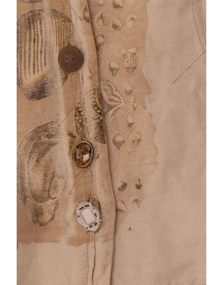 ELISA CAVALETTI Veste blazer à manches 3/4 pour femme UK 14 Large Beige