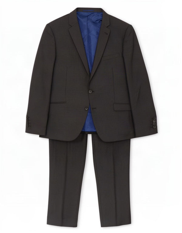 Angelo Litrico Costume 2 pièces pour homme UK 40 Large W36 L30 Noir à fines rayures
