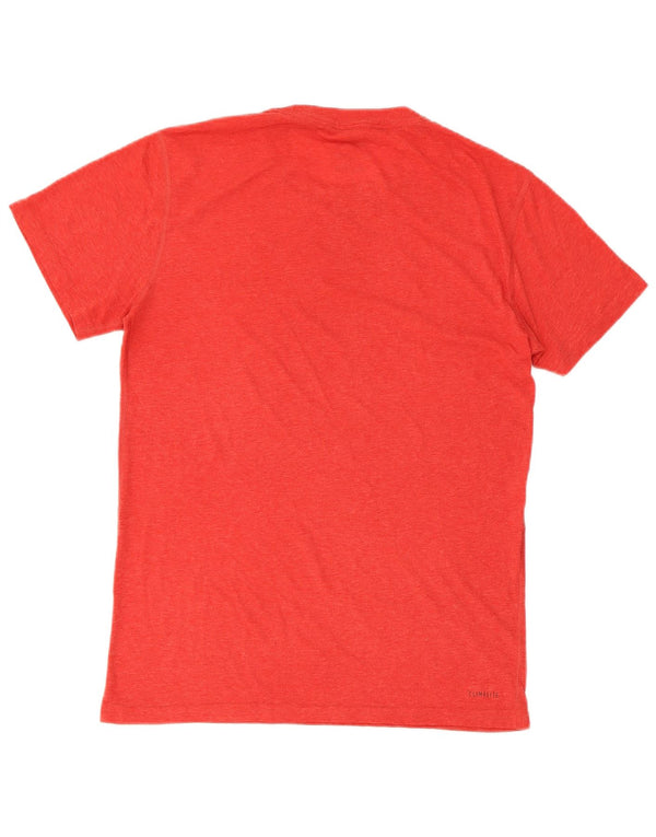 Adidas T-shirt régulier à manches courtes pour hommes Petit rouge Polyester