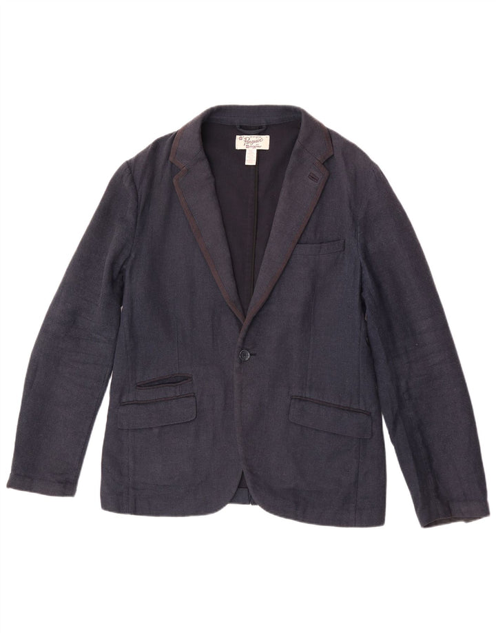 Penguin Veste Blazer 1 Bouton pour Homme UK 40 Large Bleu Marine Coton