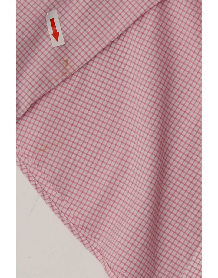 Ralph Lauren Chemise ajustée pour homme Taille 15 38 Coton à carreaux rose moyen