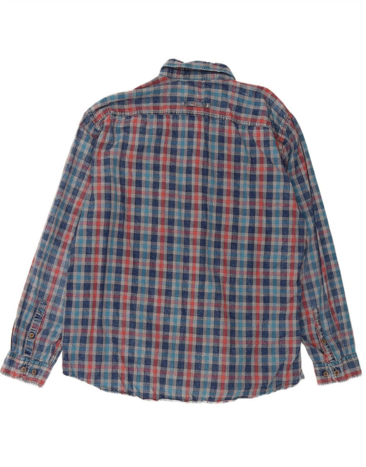 CAMEL Mens Regular Fit Flannel Shirt XL Multicoloured Check Cotton
