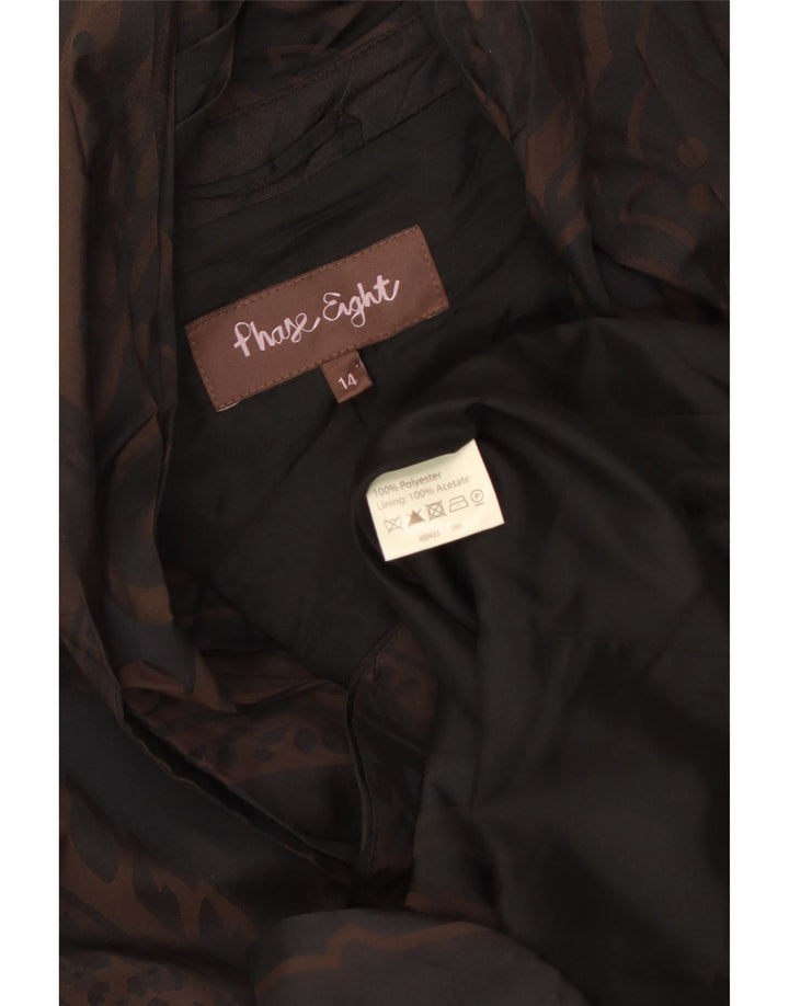 Phase Eight Veste blazer à manches 3/4 pour femme UK 14 Marron moyen Paisley