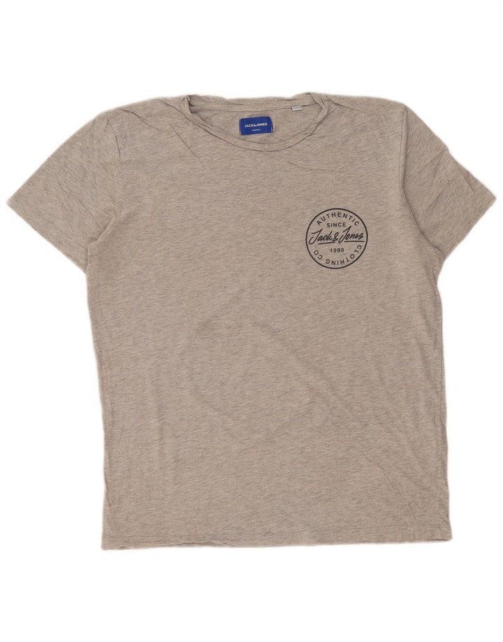 JACK & JONES T-Shirt Graphique Homme XL Gris Coton