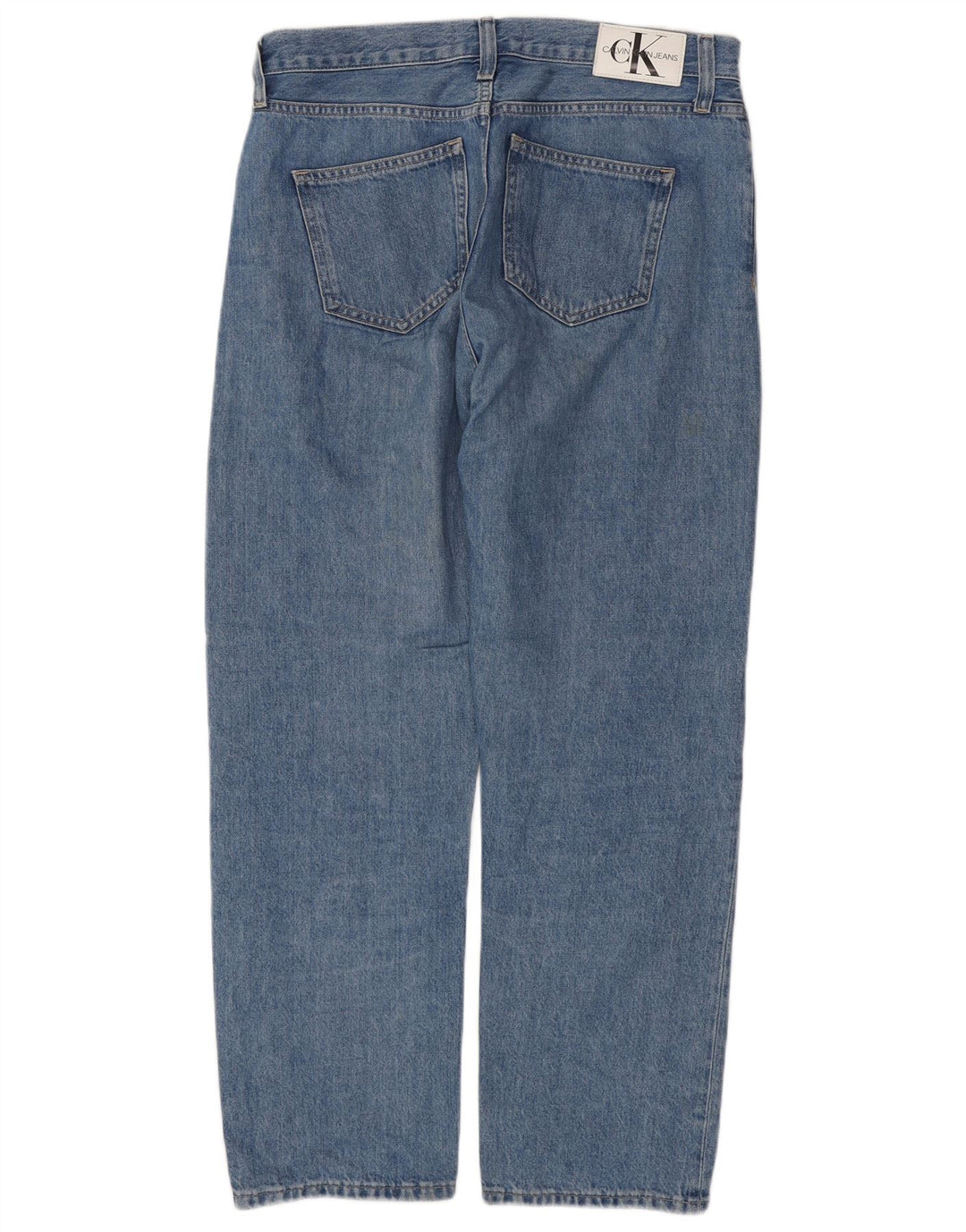 CALVIN KLEIN Jean droit taille haute homme W30 L28 bleu coton