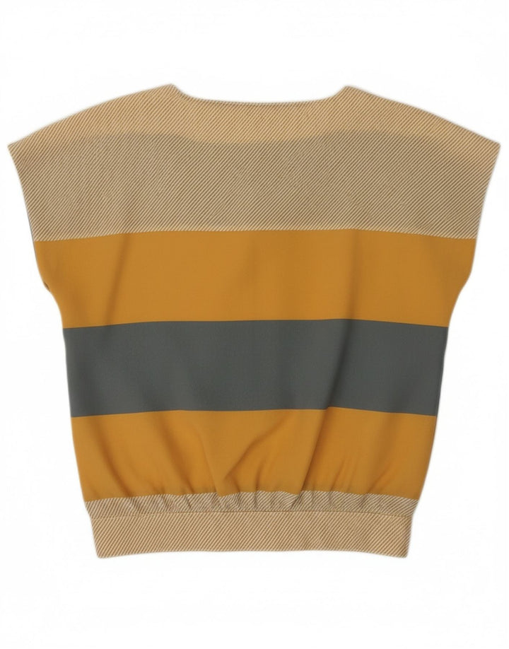 VINTAGE Womens Blouse Top UK 14 Medium Multicoloured Striped Vintage Vintage and Second-Hand Vintage from Messina Hembry 