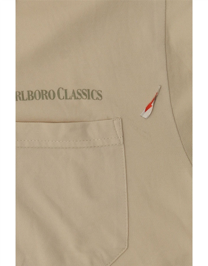 Marlboro Classics Polo Homme Blanc Cassé Moyen Coton
