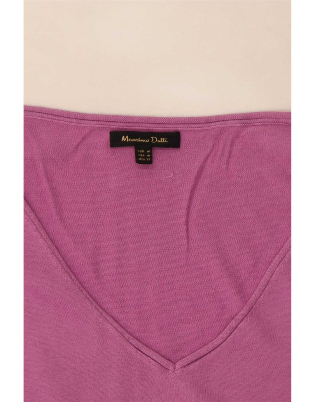 Massimo Dutti Pull col V pour femme UK 14 Rose moyen
