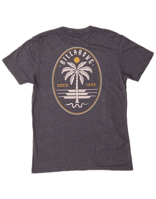 Billabong Homme Graphic T-Shirt Top Bleu Marine Moyen Coton