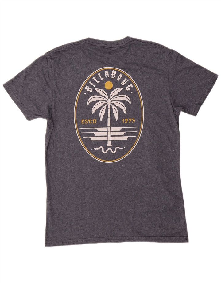 Billabong Homme Graphic T-Shirt Top Bleu Marine Moyen Coton