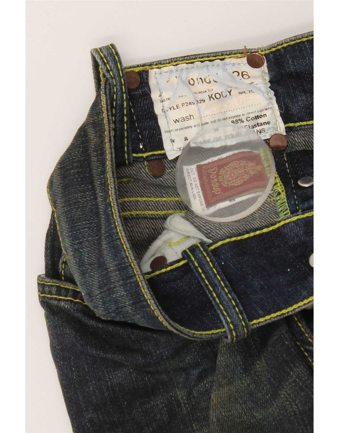 Dondup Jean Slim Femme W30 L30 Bleu Marine Coton