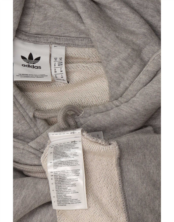 Adidas Pull à capuche pour homme en coton gris moyen
