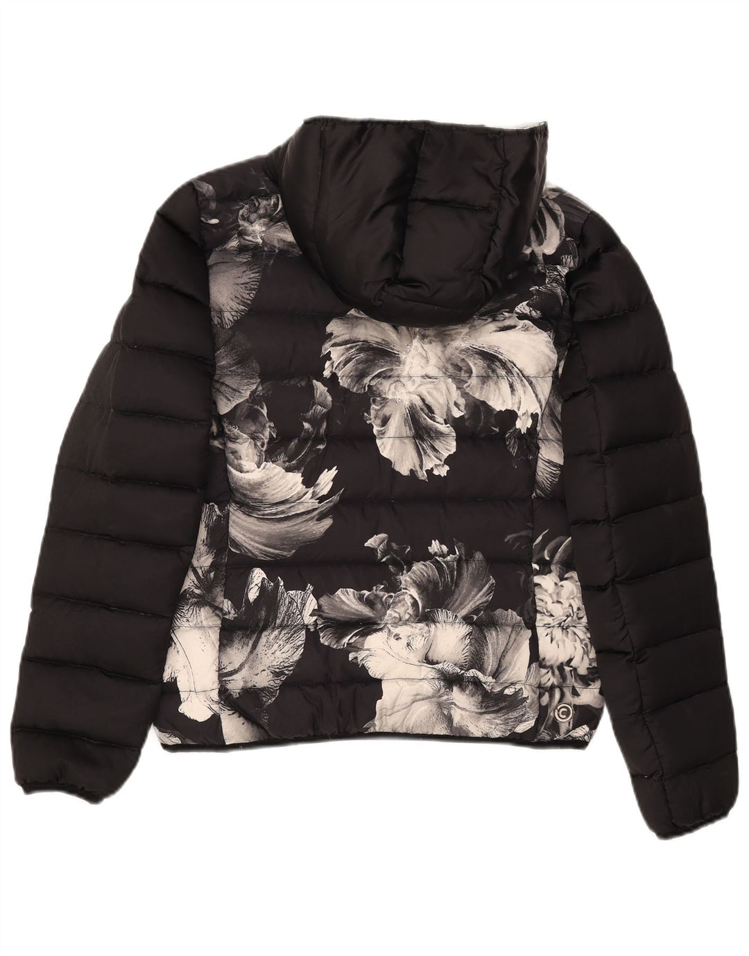 Colmar Veste matelassée à capuche graphique pour femme IT 44 Medium Black Floral
