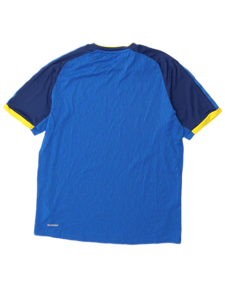 Adidas Homme Climacool T-Shirt Haut Bleu Moyen Colorblock Polyester