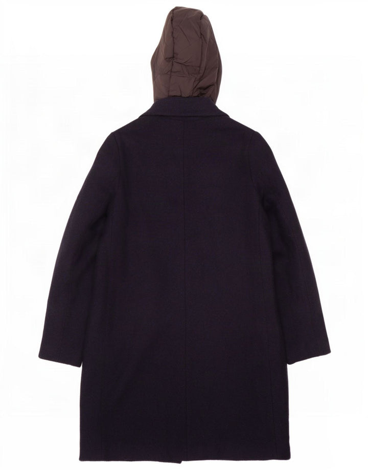 Superdry Manteau à capuche pour femme UK 10 Small Bleu marine Laine