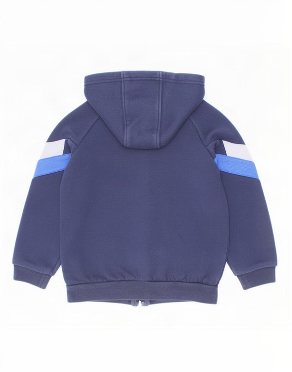 Adidas Pull à capuche zippé pour garçon 3-4 ans Bleu marine Colourblock Coton