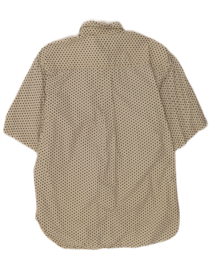 Replay Chemise à Manches Courtes Homme Beige Moyen Tacheté Coton