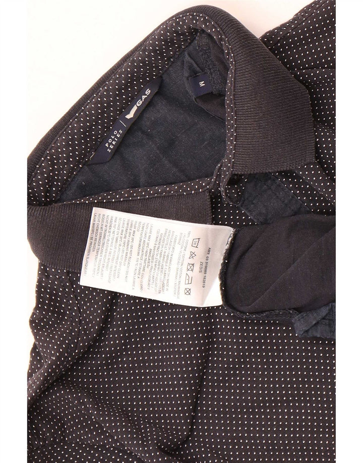 Gas Polo Homme Bleu Marine Moyen Coton Tacheté