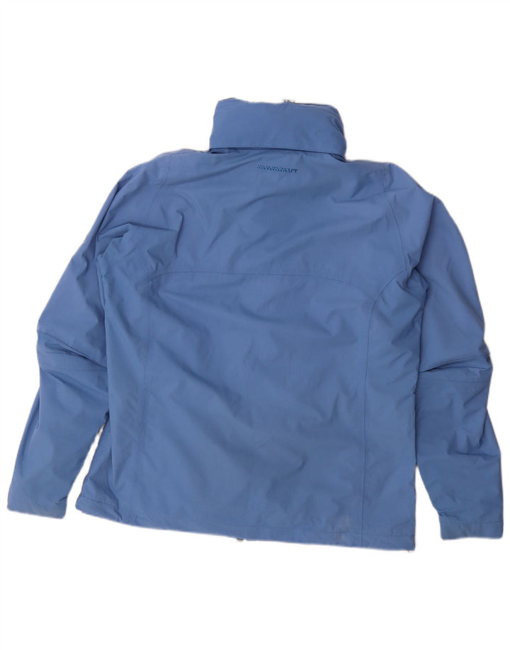 Mammut Veste de pluie à capuche pour femme UK 16 Large Bleu