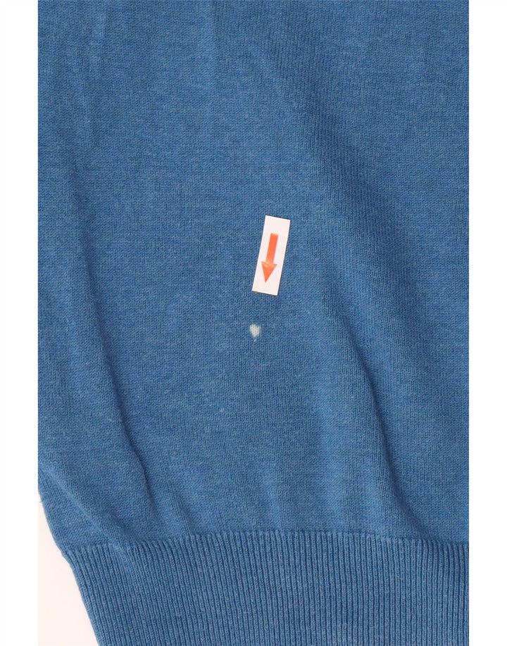 MARKS & SPENCER Pull col V pour homme Petit Bleu Coton