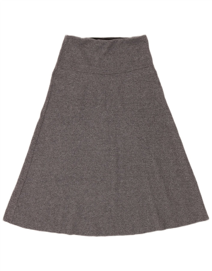 Zara Femme Jupe Trapèze Taille Haute Petit W26 Gris Polyester