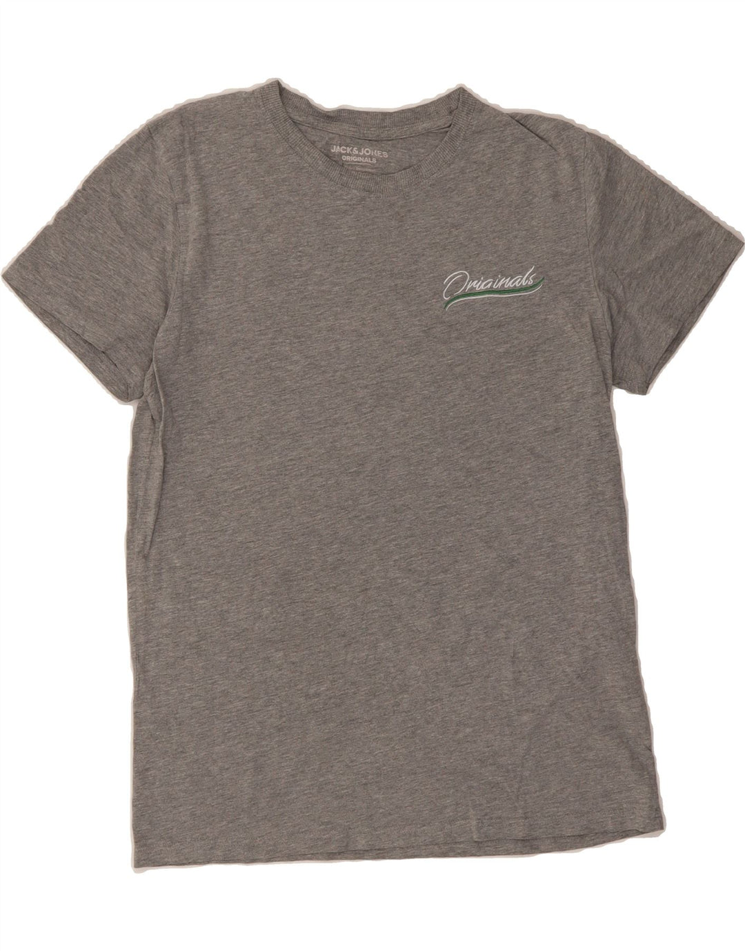 JACK & JONES Mens Regular Fit T-Shirt Top Medium Grey Cotton Vintage Jack & Jones and Second-Hand Jack & Jones from Messina Hembry 