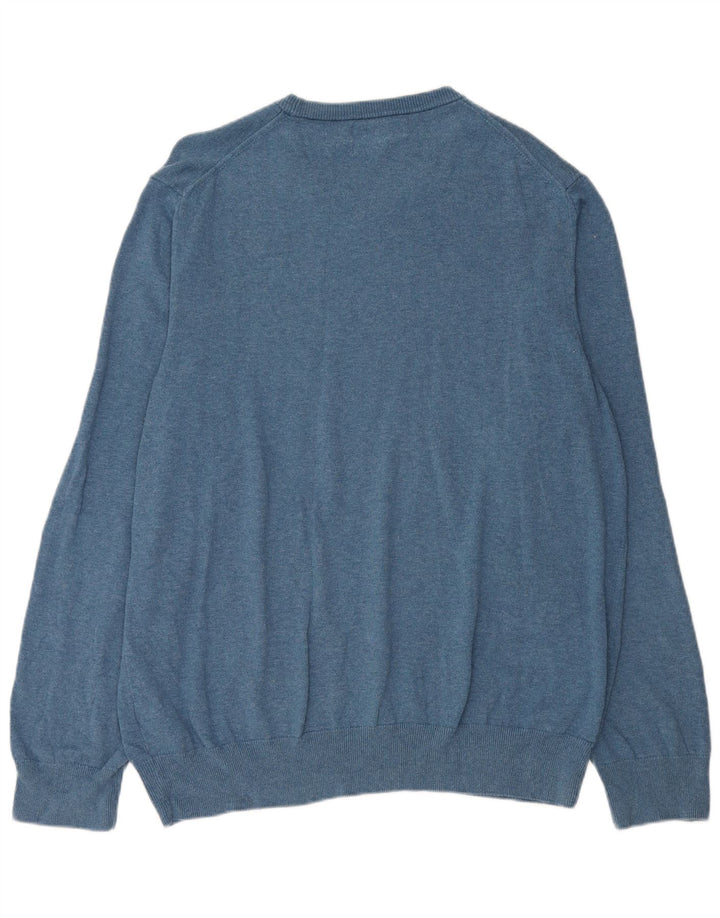 Marks & Spencer Pull à col rond pour homme XL en coton bleu