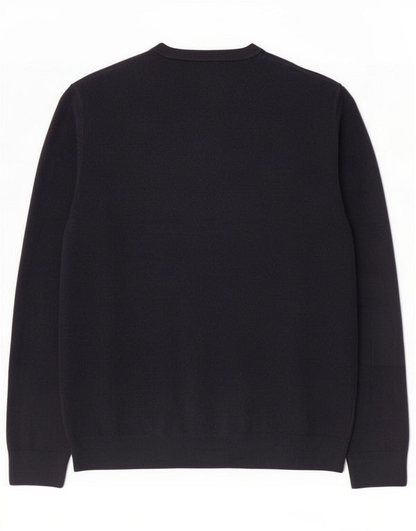 Marks & Spencer Pull col en V pour homme Large Bleu marine